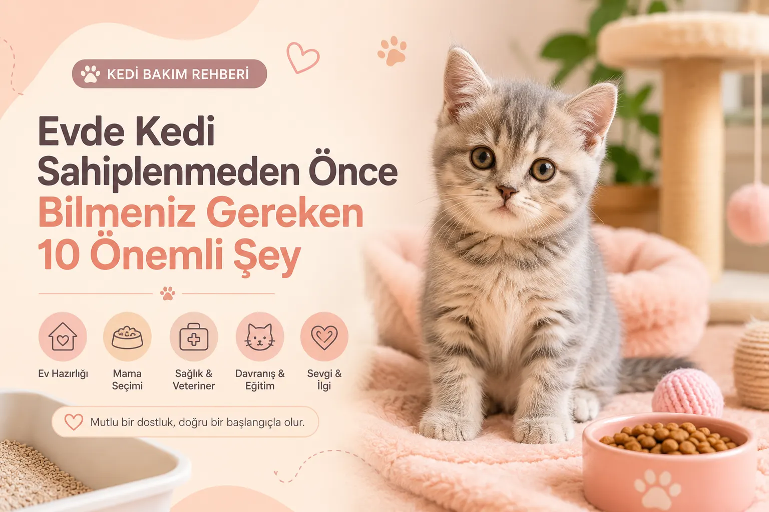 Evde Kedi Sahiplenmeden Önce Bilmeniz Gereken 10 Önemli Şey